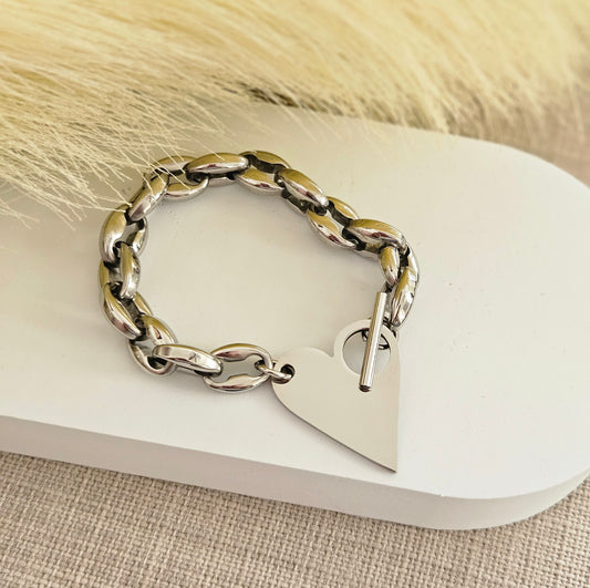 Heart Silver Bracelet