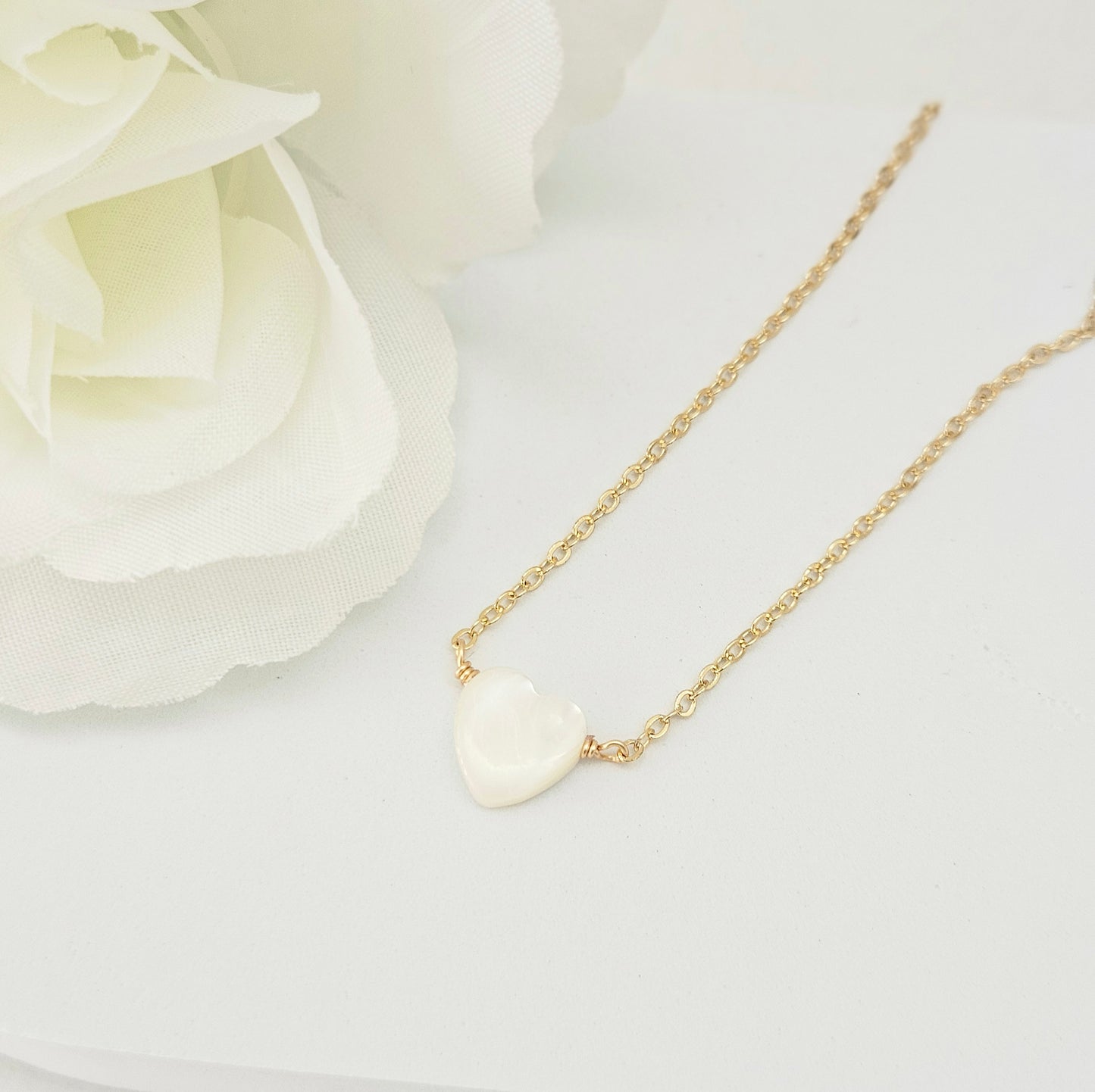 Heart White Necklace