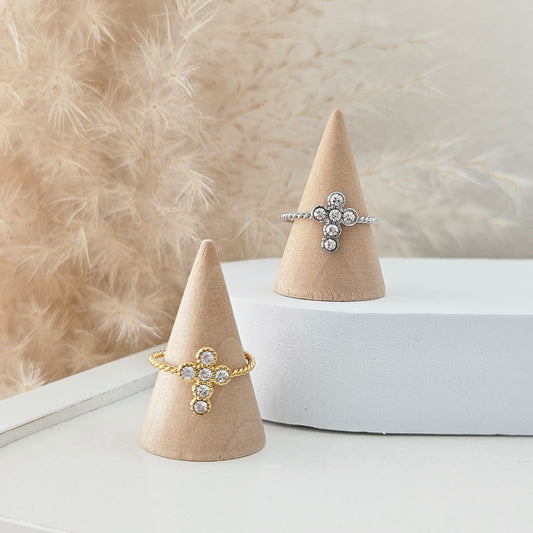 Cross Diamond Ring