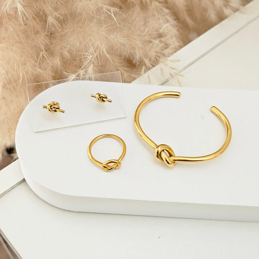 Knot Set Bracelet, Earrings & Ring