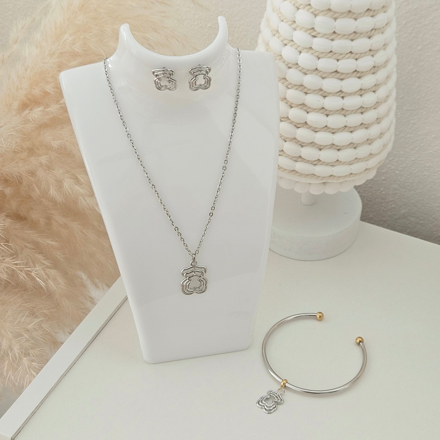 Bear Set Necklace, Earrings & Bracelet