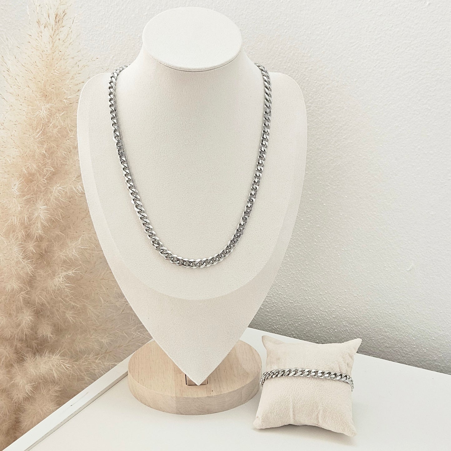 Cuban Necklace & Bracelet Set
