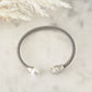 Cross & White Pearl Bangle