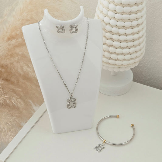 Bear Set Necklace, Earrings & Bracelet