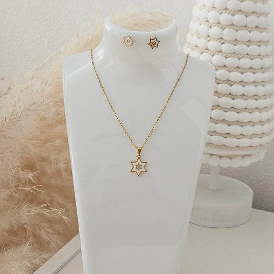 Star Set Necklace & Earrings