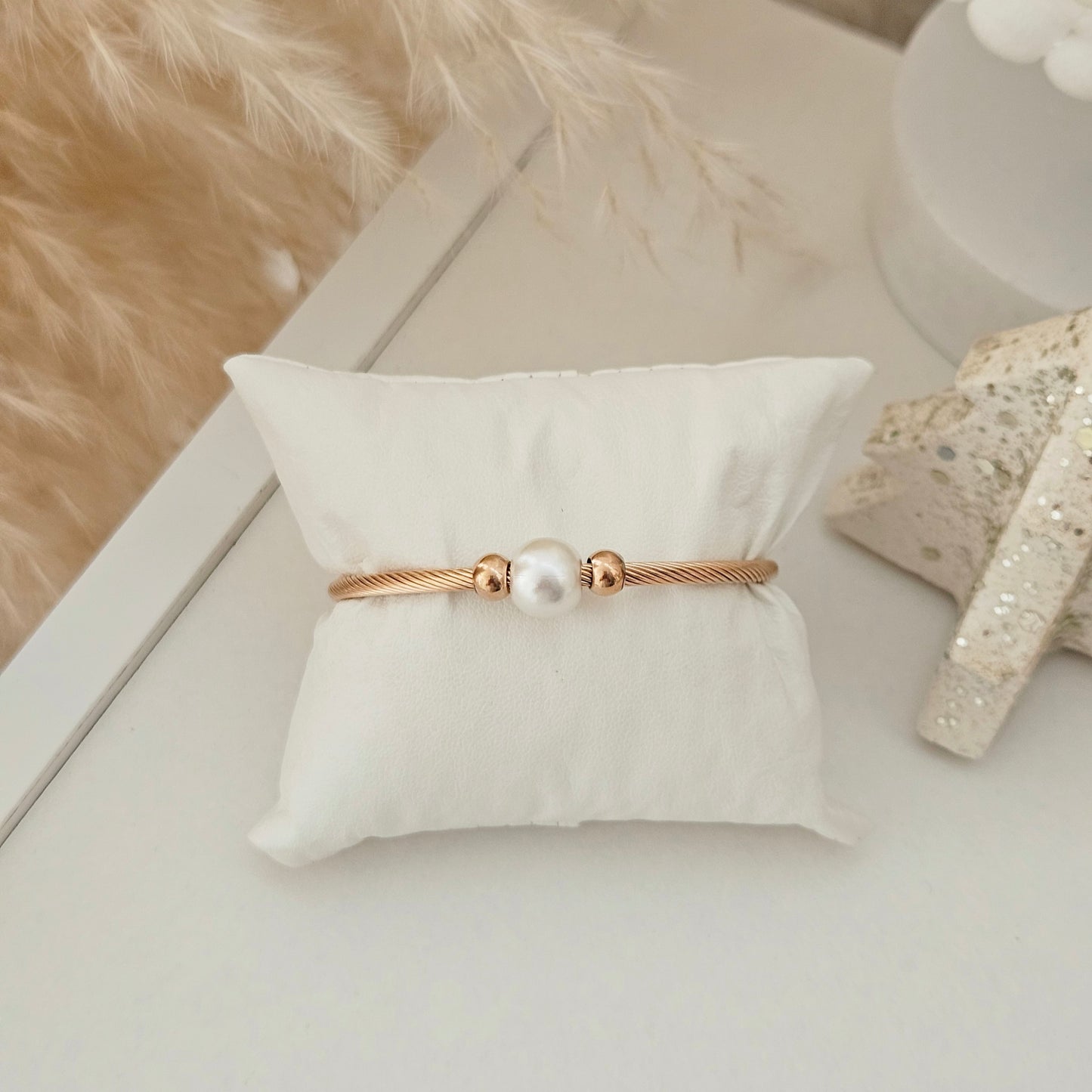 Rose Gold Pearl Bracelet