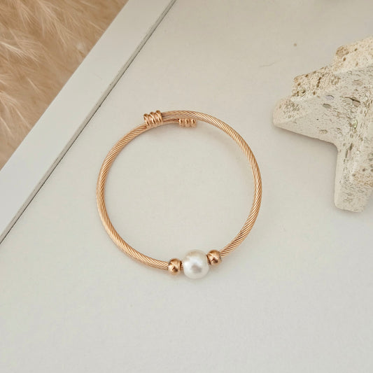 Rose Gold Pearl Bracelet