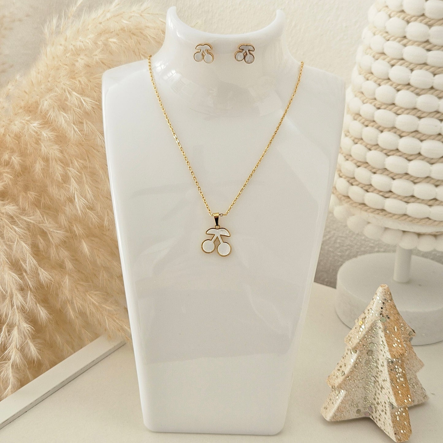 Cherry Set Necklace & Earrings