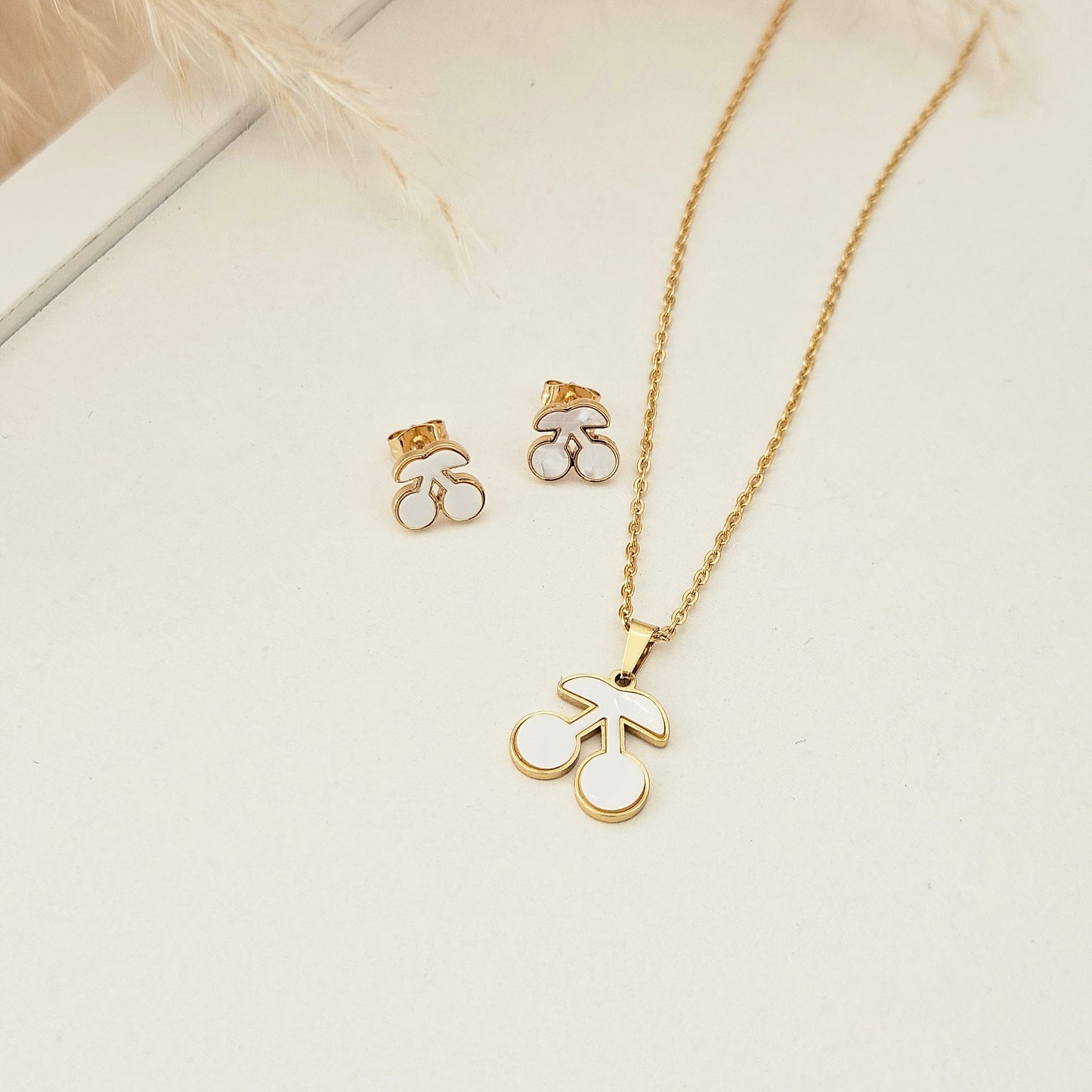 Cherry Set Necklace & Earrings