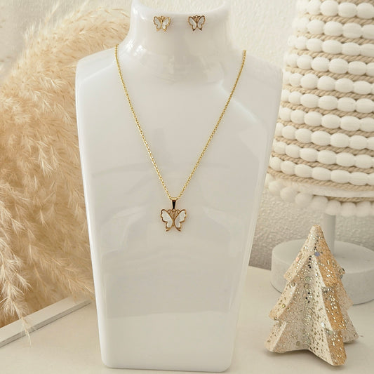 Butterfly Set Necklace & Earrings
