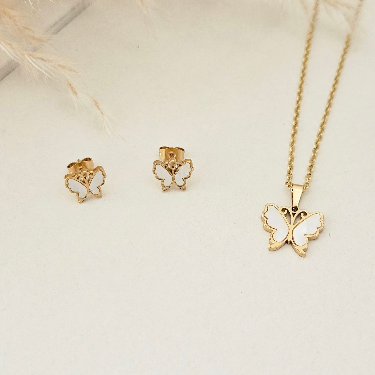 Butterfly Set Necklace & Earrings