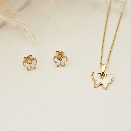 Butterfly Set Necklace & Earrings