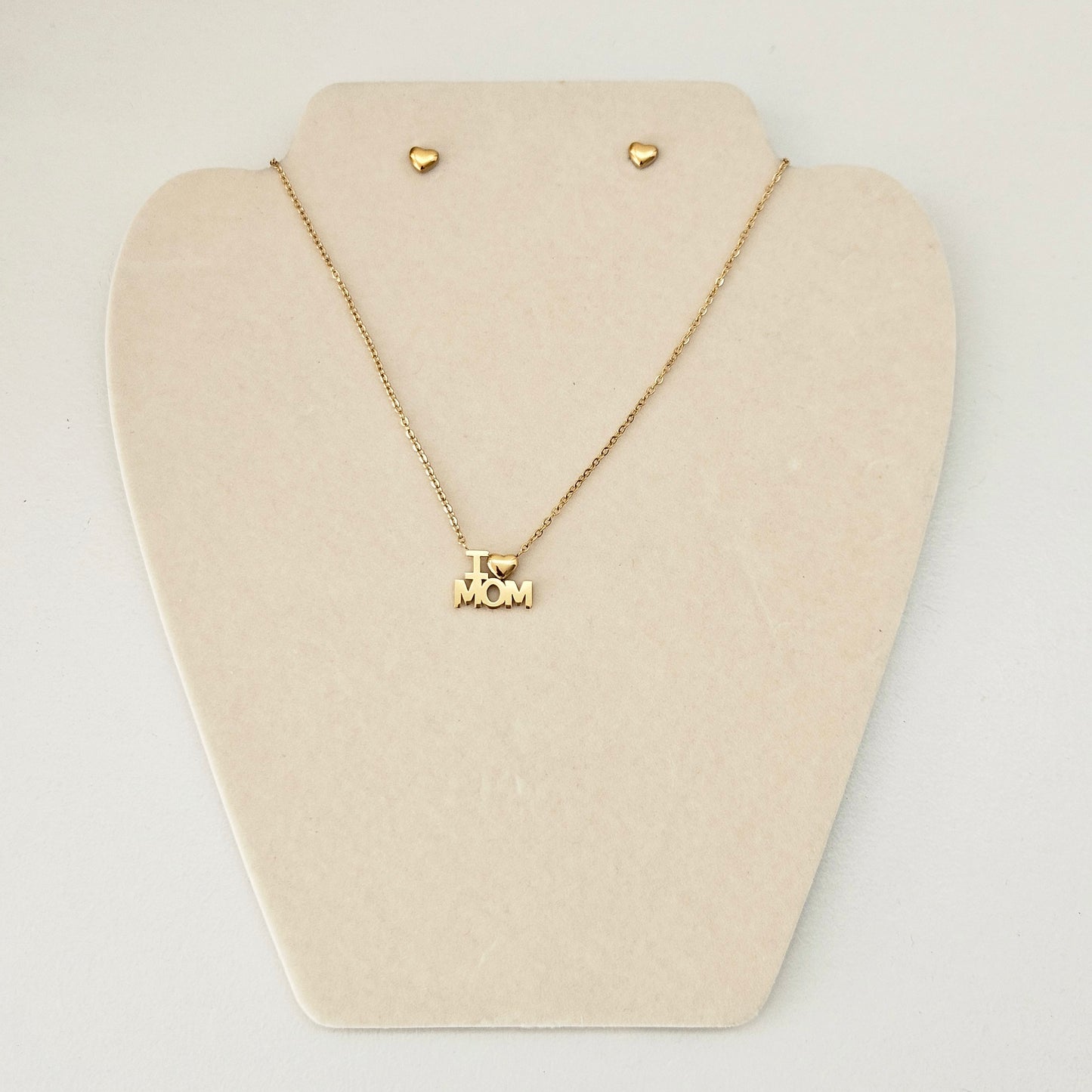 "I love you Mom" Set Necklace & Earrings