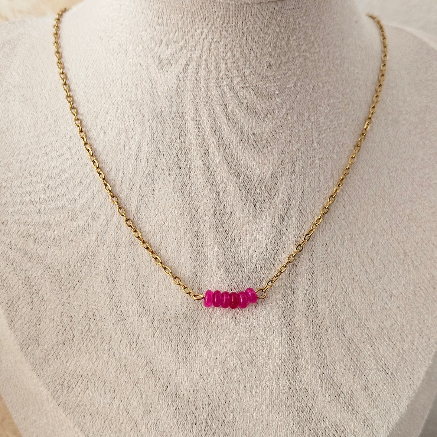 Fuchsia Crystal Necklace