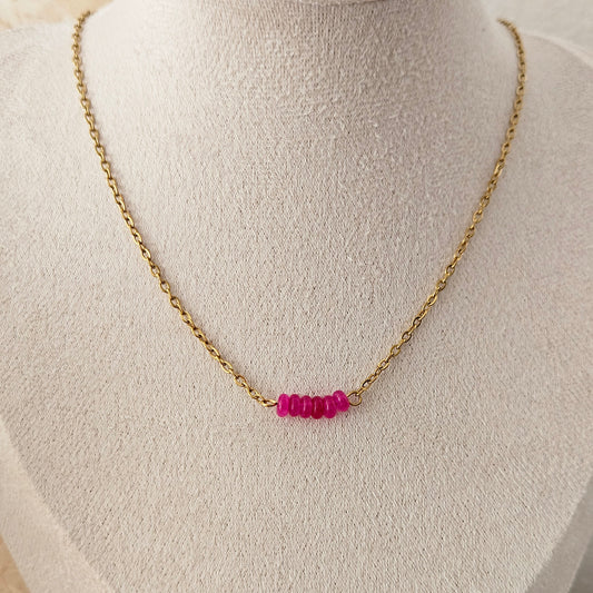 Fuchsia Crystal Necklace
